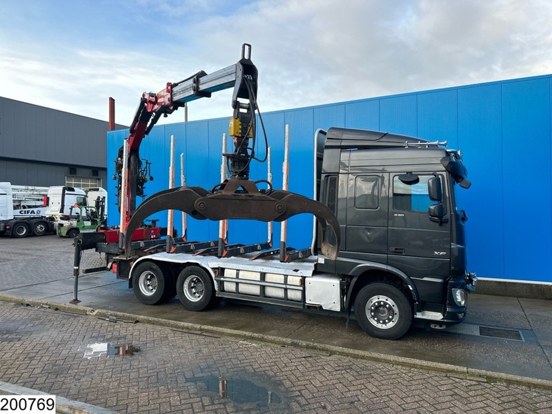 Šticar, Kamion sa dizalicom DAF XF 530 6x4, Wood transport, Retarder, Loglift ET450: slika 17