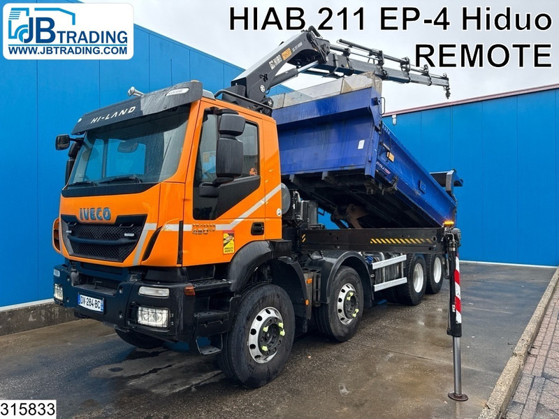 Iveco Trakker 450 8x4, EURO 6, HIAB, REMOTE - Istovarivač, Kamion sa dizalicom: slika 1 Iveco Trakker 450 8x4, EURO 6, HIAB, REMOTE - Istovarivač, Kamion sa dizalicom: slika 1