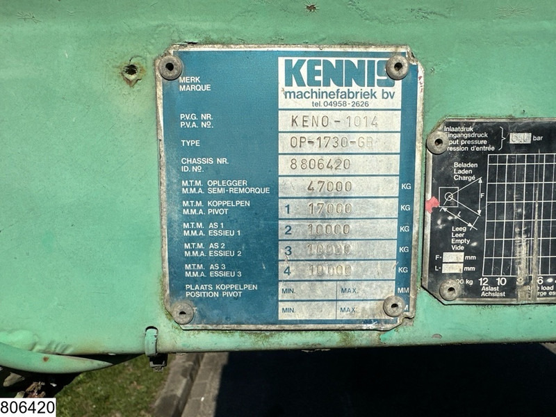 Kennis open laadbak 2x steering axle - Plato poluprikolica: slika 4 Kennis open laadbak 2x steering axle - Plato poluprikolica: slika 4