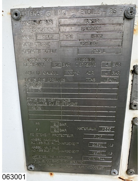 MAISONNEUVE gas 7130 Liter, GAS, 1 Compartment - Poluprikolica cisterna: slika 4 MAISONNEUVE gas 7130 Liter, GAS, 1 Compartment - Poluprikolica cisterna: slika 4
