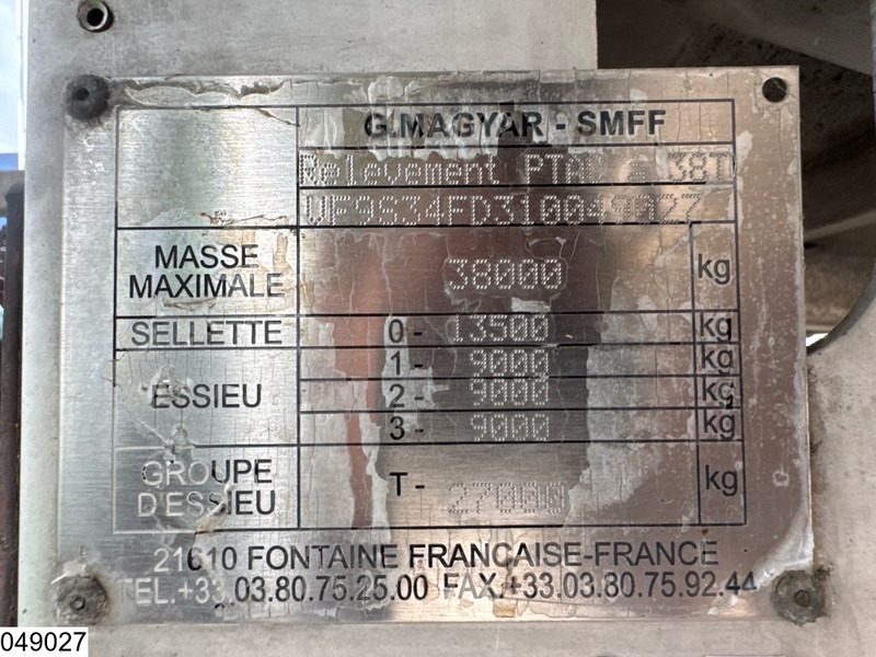 Magyar Chemie 32550 Liter, 1 Comp - Poluprikolica cisterna: slika 4 Magyar Chemie 32550 Liter, 1 Comp - Poluprikolica cisterna: slika 4