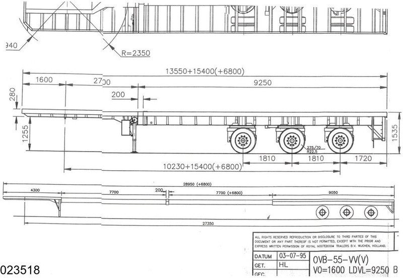 Nooteboom open laadbak 55000 KG, 28.95 m, 2 X Extandable - Plato poluprikolica: slika 2 Nooteboom open laadbak 55000 KG, 28.95 m, 2 X Extandable - Plato poluprikolica: slika 2