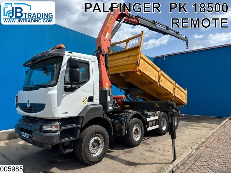 Renault Kerax 450 Dxi 8X4, Manual, Steel suspension, Retarder - Istovarivač, Kamion sa dizalicom: slika 1 Renault Kerax 450 Dxi 8X4, Manual, Steel suspension, Retarder - Istovarivač, Kamion sa dizalicom: slika 1