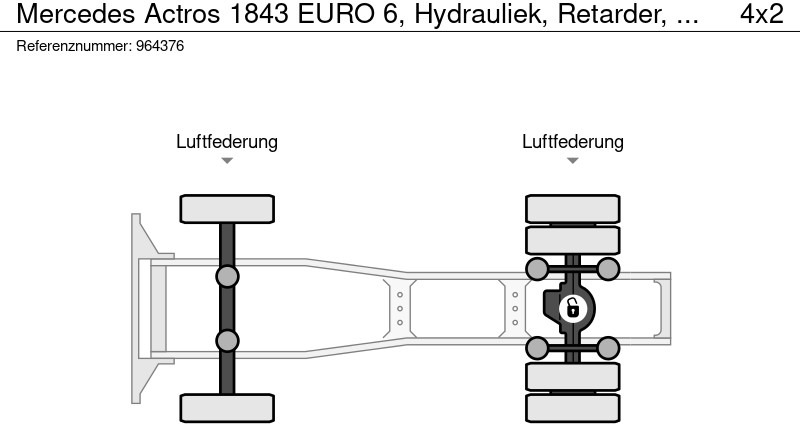 Tegljač Mercedes-Benz Actros 1843 EURO 6, Hydrauliek, Retarder, LOHR: slika 14 Tegljač Mercedes-Benz Actros 1843 EURO 6, Hydrauliek, Retarder, LOHR: slika 14