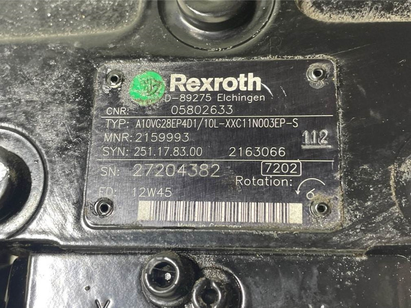 Bomag -Rexroth A10VG28EP4D1/10L-Drive pump/Fahrpumpe - Hidraulika za Građevinska mašina: slika 4 Bomag -Rexroth A10VG28EP4D1/10L-Drive pump/Fahrpumpe - Hidraulika za Građevinska mašina: slika 4