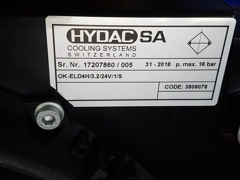 Hydac OK-ELD4H/3.2/24V/1/S-3809078-Oil cooler/Ölkü - Hidraulika za Građevinska mašina: slika 5 Hydac OK-ELD4H/3.2/24V/1/S-3809078-Oil cooler/Ölkü - Hidraulika za Građevinska mašina: slika 5