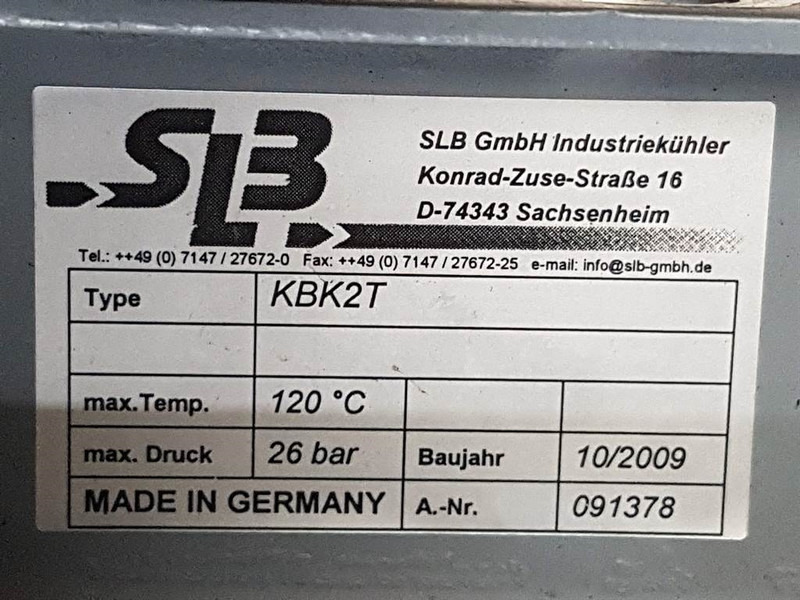 Zettelmeyer ZL-SLB KBK2T-091378-Cooler/Kühler/Koeler - Motor za Građevinska mašina: slika 4 Zettelmeyer ZL-SLB KBK2T-091378-Cooler/Kühler/Koeler - Motor za Građevinska mašina: slika 4