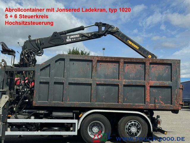 Abrollcontainer + Kran Jonsered 1020 7,3m = 1,4t - Kamion sa hidrauličnom kukom, Kamion sa dizalicom: slika 1 Abrollcontainer + Kran Jonsered 1020 7,3m = 1,4t - Kamion sa hidrauličnom kukom, Kamion sa dizalicom: slika 1