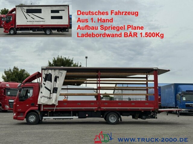 DAF LF220 Plane Spriegel Ladebordwand BÄR 1.500 Kg - Kamion sa ceradom: slika 1 DAF LF220 Plane Spriegel Ladebordwand BÄR 1.500 Kg - Kamion sa ceradom: slika 1