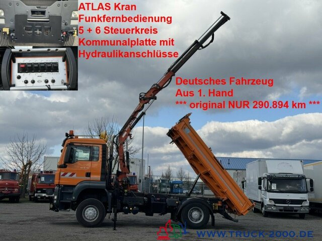 MAN 18.320 4x4 Atlas Kran 8,8m=770kg FB Winterdienst - Istovarivač, Kamion sa dizalicom: slika 1 MAN 18.320 4x4 Atlas Kran 8,8m=770kg FB Winterdienst - Istovarivač, Kamion sa dizalicom: slika 1