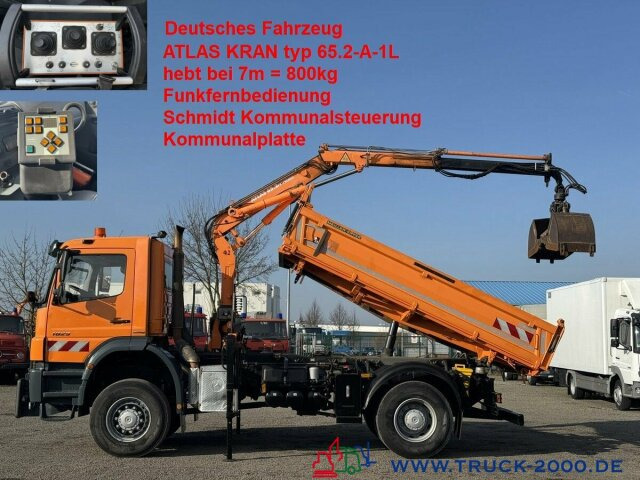 Mercedes-Benz Axor 1829 4x4 Atlas 7m=800kg FB Winterdienst - Istovarivač, Kamion sa dizalicom: slika 1 Mercedes-Benz Axor 1829 4x4 Atlas 7m=800kg FB Winterdienst - Istovarivač, Kamion sa dizalicom: slika 1
