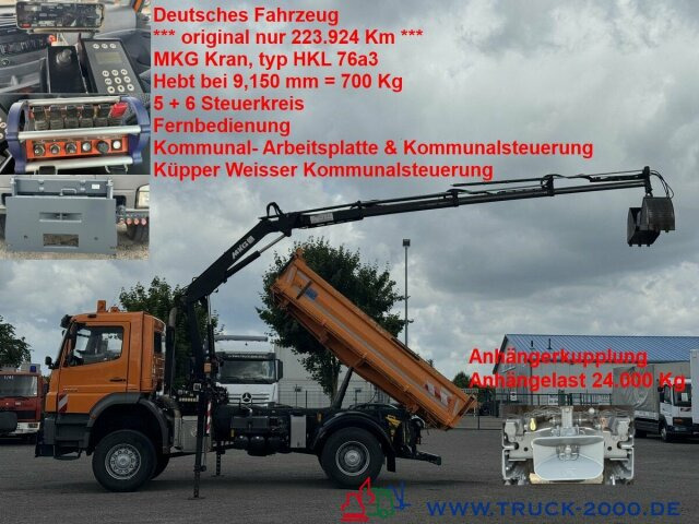 Mercedes-Benz Axor 2133 4x4 Kipper Kran Winterdienstausstat. - Istovarivač, Kamion sa dizalicom: slika 1 Mercedes-Benz Axor 2133 4x4 Kipper Kran Winterdienstausstat. - Istovarivač, Kamion sa dizalicom: slika 1