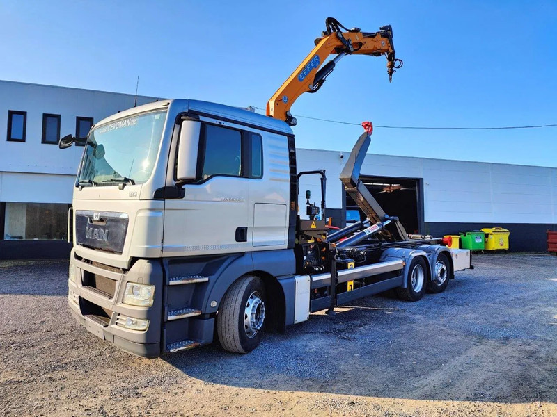 MAN TGX 26.400 6x2 Euro5 Container LEEBUR + Crane Effer 145 - Kamion sa hidrauličnom kukom, Kamion sa dizalicom: slika 1 MAN TGX 26.400 6x2 Euro5 Container LEEBUR + Crane Effer 145 - Kamion sa hidrauličnom kukom, Kamion sa dizalicom: slika 1