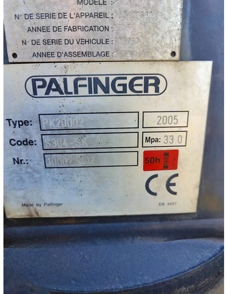 Palfinger Year 2005 PK20002 remote 4x hydraulic - Platforma: slika 5 Palfinger Year 2005 PK20002 remote 4x hydraulic - Platforma: slika 5
