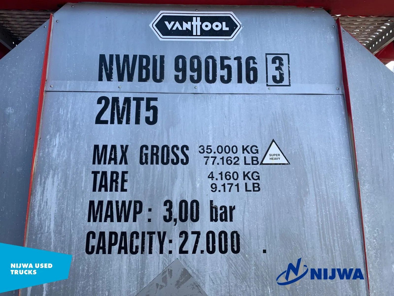 Tank kontejner novi Vanhool TCIS20-27/4 20 FT Container - Non ADR: slika 8
