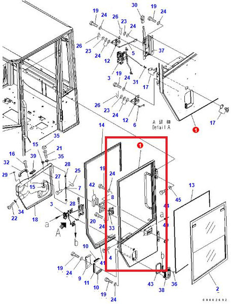 Komatsu WA100-5 DOOR ASSY 417-926-3106 - Kabina i enterijer za Građevinska mašina: slika 2 Komatsu WA100-5 DOOR ASSY 417-926-3106 - Kabina i enterijer za Građevinska mašina: slika 2