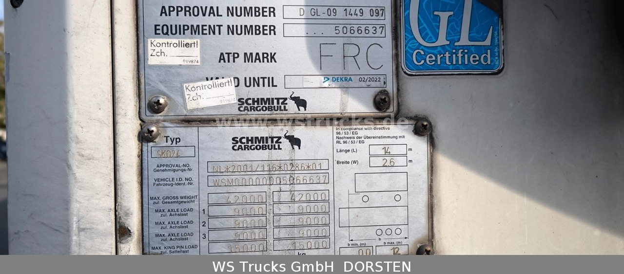 Schmitz Cargobull SKO 24 Kühlauflieger | Rohrbahn Vector 1850Mt - Poluprikolica sa zatvorenim sandukom: slika 3 Schmitz Cargobull SKO 24 Kühlauflieger | Rohrbahn Vector 1850Mt - Poluprikolica sa zatvorenim sandukom: slika 3