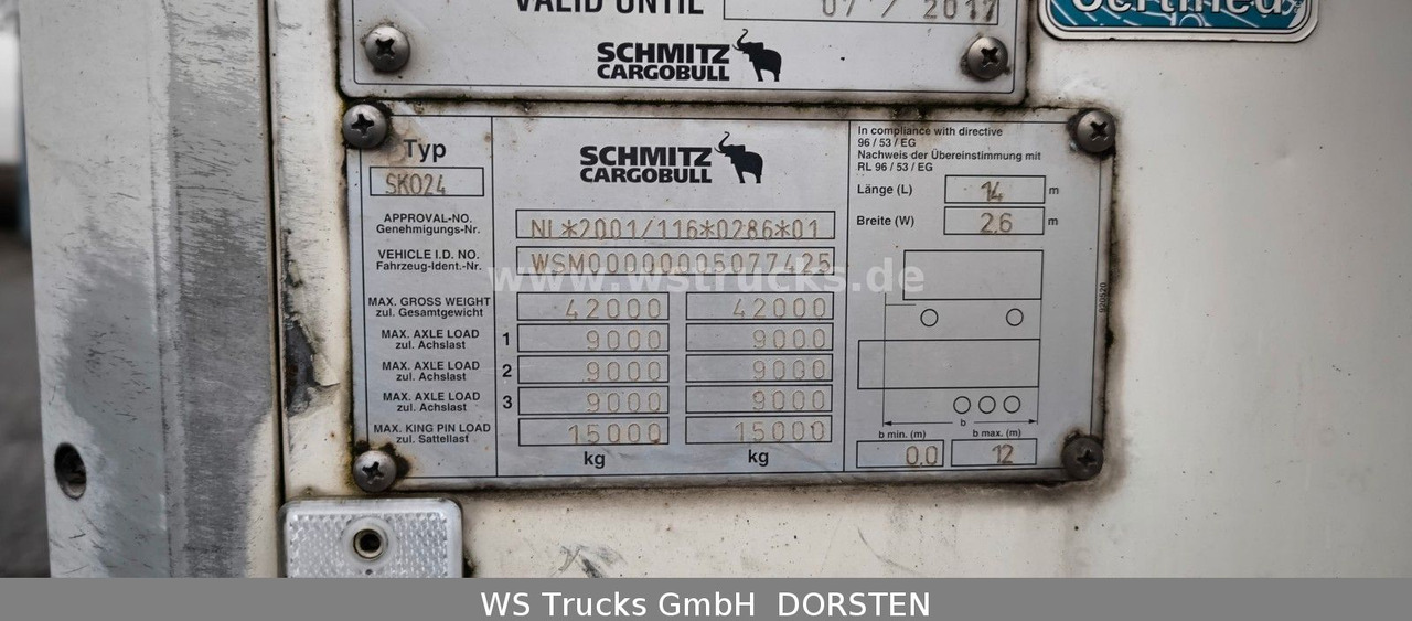 Schmitz Cargobull SKO 24 Kühlauflieger | Rohrbahn Vector 1850Mt - Poluprikolica sa zatvorenim sandukom: slika 5 Schmitz Cargobull SKO 24 Kühlauflieger | Rohrbahn Vector 1850Mt - Poluprikolica sa zatvorenim sandukom: slika 5