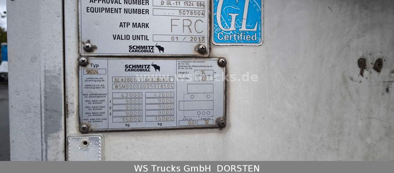 Schmitz Cargobull SKO 24 Kühlauflieger | Vector 1850 MT | LBW - Poluprikolica sa zatvorenim sandukom: slika 4 Schmitz Cargobull SKO 24 Kühlauflieger | Vector 1850 MT | LBW - Poluprikolica sa zatvorenim sandukom: slika 4