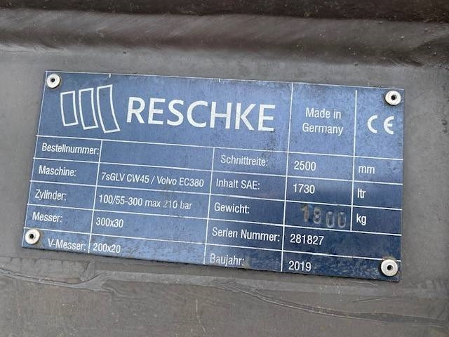 Reschke (990001098) 2.50 m GLV / ditch cleaning bucket CW - Dodatak za Građevinska mašina: slika 4 Reschke (990001098) 2.50 m GLV / ditch cleaning bucket CW - Dodatak za Građevinska mašina: slika 4