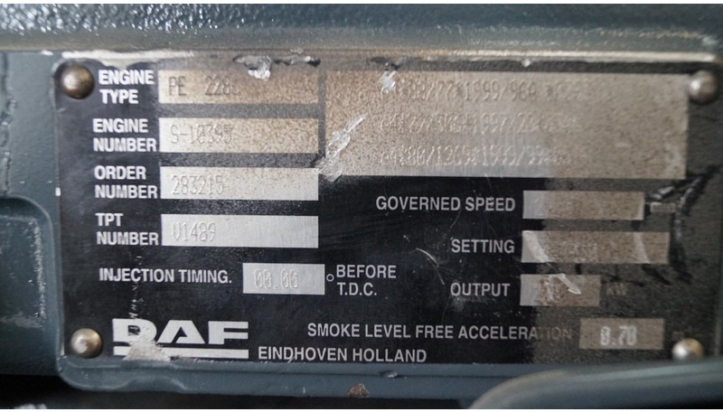 DAF PE 228 C NEW - Motor: slika 2 DAF PE 228 C NEW - Motor: slika 2