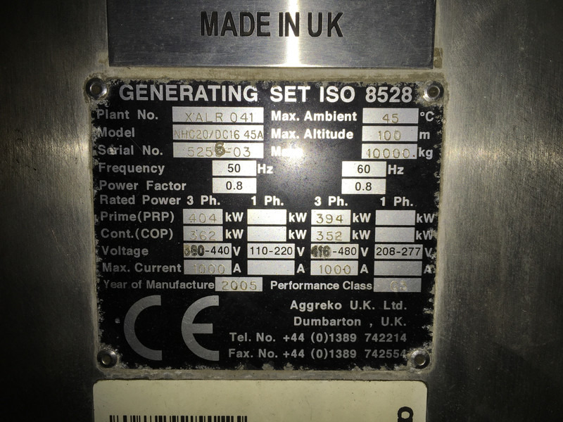 Scania DC16.43A GENERATOR 344KVA USED - Set generatora: slika 2 Scania DC16.43A GENERATOR 344KVA USED - Set generatora: slika 2