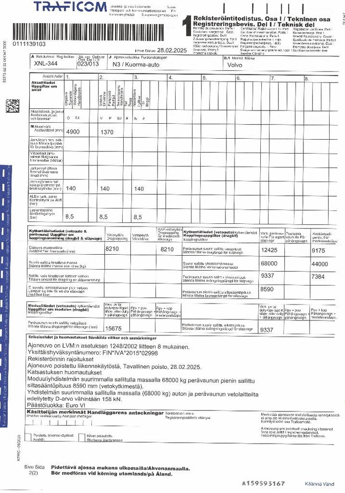 Kamion sa golom šasijom i zatvorenom kabinom Volvo FH 13: slika 13 Kamion sa golom šasijom i zatvorenom kabinom Volvo FH 13: slika 13