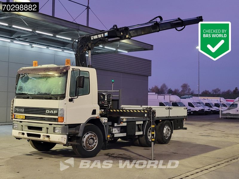 DAF 75CF.250 CF 6X2 HIAB 190W3 Crane Kran Remote Rotator Steering Axle Automatic Euro 3 - Kamion sa tovarnim sandukom, Kamion sa dizalicom: slika 1 DAF 75CF.250 CF 6X2 HIAB 190W3 Crane Kran Remote Rotator Steering Axle Automatic Euro 3 - Kamion sa tovarnim sandukom, Kamion sa dizalicom: slika 1