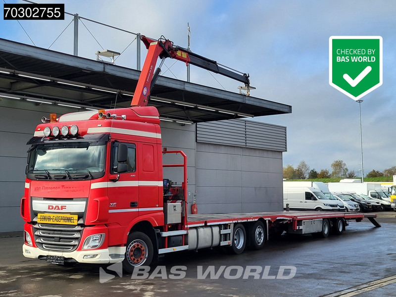 DAF XF 440 XF 6X2 NL-Truck Transporter APK HMF 900-K2 crane Winch Lift-Lenkachse Euro 6 - Kamion sa tovarnim sandukom, Kamion sa dizalicom: slika 1 DAF XF 440 XF 6X2 NL-Truck Transporter APK HMF 900-K2 crane Winch Lift-Lenkachse Euro 6 - Kamion sa tovarnim sandukom, Kamion sa dizalicom: slika 1