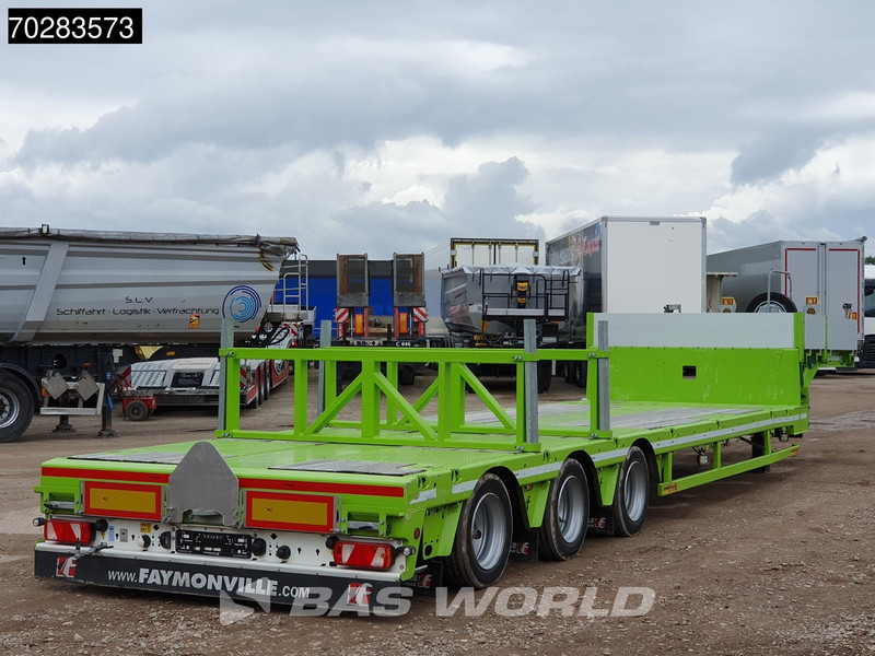 Faymonville F-S43-1AAF 3 axles Extendable Twistlocks 3x Hydraulic Steering Galvanised - Niska poluprikolica za prevoz: slika 3 Faymonville F-S43-1AAF 3 axles Extendable Twistlocks 3x Hydraulic Steering Galvanised - Niska poluprikolica za prevoz: slika 3