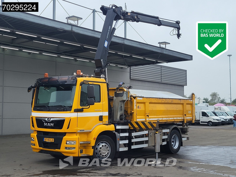 MAN TGM 18.250 TGM 4X2 NL-Truck 10m3 HSW Tipper 13Ton HMF 1300-K2 Crane Automatic Euro 6 - Istovarivač, Kamion sa dizalicom: slika 1 MAN TGM 18.250 TGM 4X2 NL-Truck 10m3 HSW Tipper 13Ton HMF 1300-K2 Crane Automatic Euro 6 - Istovarivač, Kamion sa dizalicom: slika 1