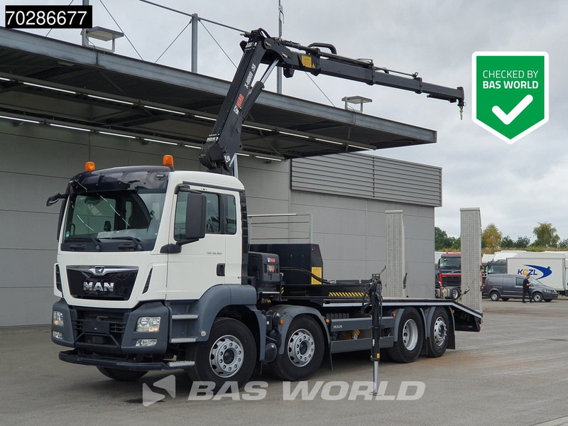 MAN TGS 35.360 8X2 HIAB X-Hiduo 158 BS-3 Crane Lift+lenkasche Machine transporter Euro 6 - Kamion za prevoz automobila, Kamion sa dizalicom: slika 1 MAN TGS 35.360 8X2 HIAB X-Hiduo 158 BS-3 Crane Lift+lenkasche Machine transporter Euro 6 - Kamion za prevoz automobila, Kamion sa dizalicom: slika 1