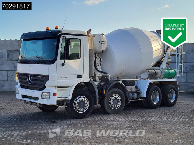 Mercedes-Benz Actros 3236 8X4 9m3 Stetter Mixer Retarder Steelsuspension Big-Axle Euro 3 - Mikser za beton: slika 1 Mercedes-Benz Actros 3236 8X4 9m3 Stetter Mixer Retarder Steelsuspension Big-Axle Euro 3 - Mikser za beton: slika 1