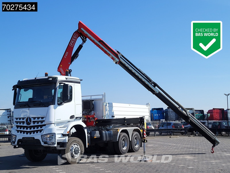 Mercedes-Benz Arocs 3348 6X6 Fassi F255A.2.24 xe-dynamic Kran Dreiseitenkipper Navi Euro 6 - Istovarivač, Kamion sa dizalicom: slika 1 Mercedes-Benz Arocs 3348 6X6 Fassi F255A.2.24 xe-dynamic Kran Dreiseitenkipper Navi Euro 6 - Istovarivač, Kamion sa dizalicom: slika 1