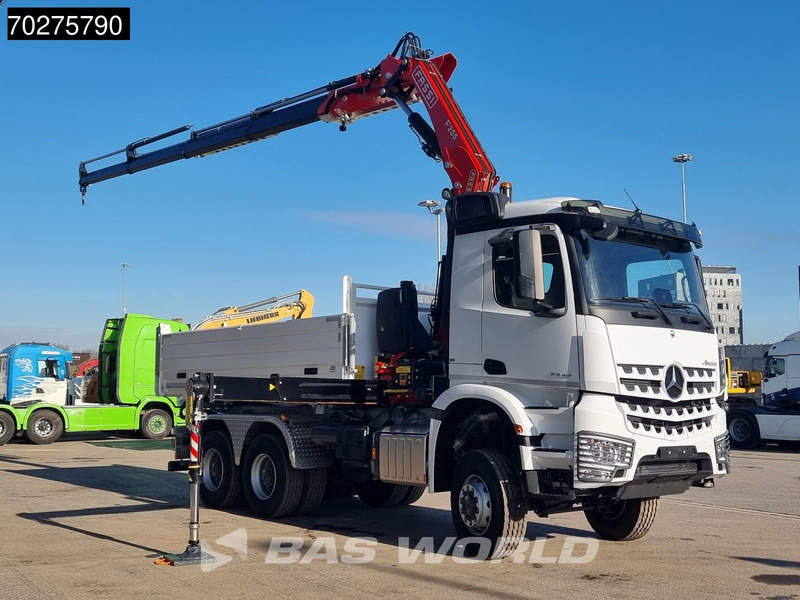 Mercedes-Benz Arocs 3348 6X6 Full Steel Retarder Fassi 25T/M Crane Kran Euro 6 - Istovarivač, Kamion sa dizalicom: slika 3 Mercedes-Benz Arocs 3348 6X6 Full Steel Retarder Fassi 25T/M Crane Kran Euro 6 - Istovarivač, Kamion sa dizalicom: slika 3