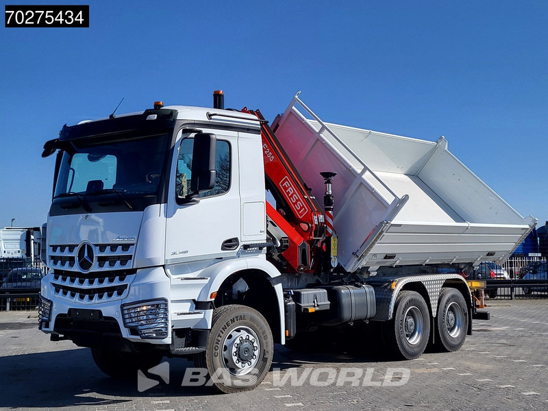 Mercedes-Benz Arocs 3348 6X6 NEW Fassi F255A.2.24 Kran Crane 3-way tipper Navi Euro 6 - Istovarivač, Kamion sa dizalicom: slika 1 Mercedes-Benz Arocs 3348 6X6 NEW Fassi F255A.2.24 Kran Crane 3-way tipper Navi Euro 6 - Istovarivač, Kamion sa dizalicom: slika 1