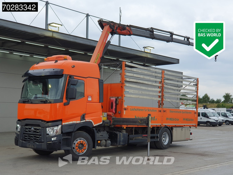 Renault C 380 4X2 Palfinger PK18002-EH D Kran Crane Retarder Standklima Euro 6 - Kamion sa tovarnim sandukom, Kamion sa dizalicom: slika 1 Renault C 380 4X2 Palfinger PK18002-EH D Kran Crane Retarder Standklima Euro 6 - Kamion sa tovarnim sandukom, Kamion sa dizalicom: slika 1