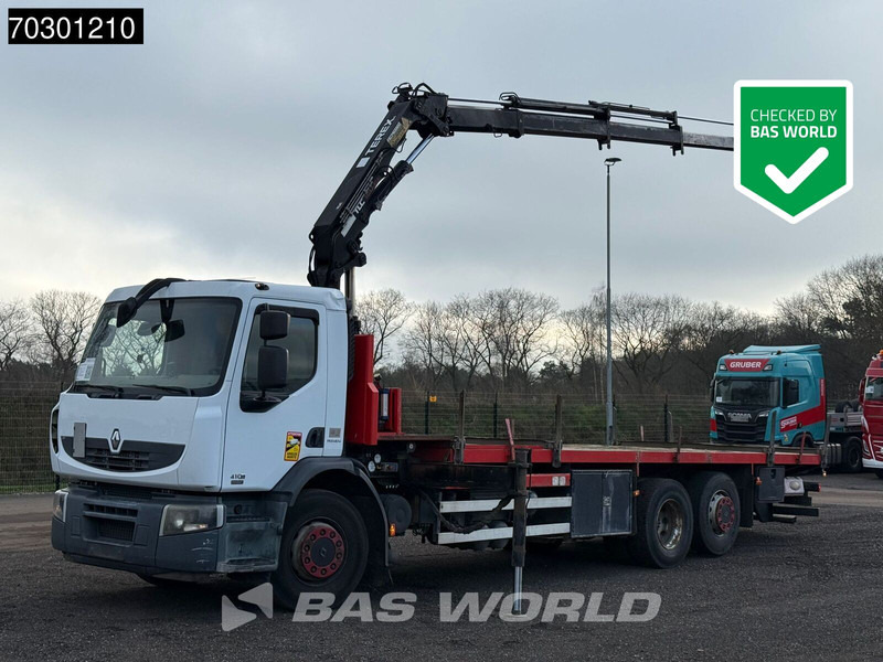 Renault Premium 410 6X2 Terex 120.2E - A3L Kran Crane Lift-Axle Manual Euro 5 - Kamion sa tovarnim sandukom, Kamion sa dizalicom: slika 1 Renault Premium 410 6X2 Terex 120.2E - A3L Kran Crane Lift-Axle Manual Euro 5 - Kamion sa tovarnim sandukom, Kamion sa dizalicom: slika 1