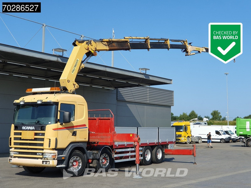 Scania 124G 470 8X4 Palfinger PK45000 C4 Crane Kran Fly-Jib Manual Steering Axle Euro 3 - Kamion sa tovarnim sandukom, Kamion sa dizalicom: slika 1 Scania 124G 470 8X4 Palfinger PK45000 C4 Crane Kran Fly-Jib Manual Steering Axle Euro 3 - Kamion sa tovarnim sandukom, Kamion sa dizalicom: slika 1