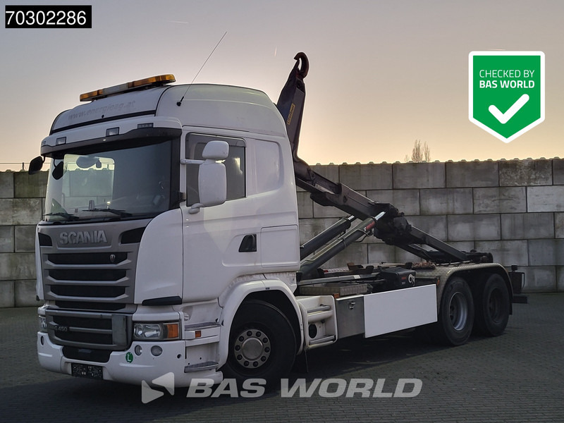 Scania G450 6X2 HIAB XR21Z59 containersystem 3-pedals Retarder Lift-Axle Euro 6 - Kamion sa hidrauličnom kukom: slika 1 Scania G450 6X2 HIAB XR21Z59 containersystem 3-pedals Retarder Lift-Axle Euro 6 - Kamion sa hidrauličnom kukom: slika 1