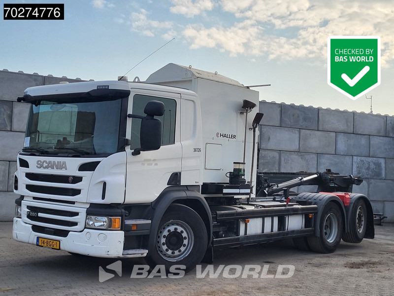 Scania P280 6X2 NL-Truck Allison Retarder Lift+Lenkachse Haller SeitenLader - Kamion sa hidrauličnom kukom: slika 1 Scania P280 6X2 NL-Truck Allison Retarder Lift+Lenkachse Haller SeitenLader - Kamion sa hidrauličnom kukom: slika 1