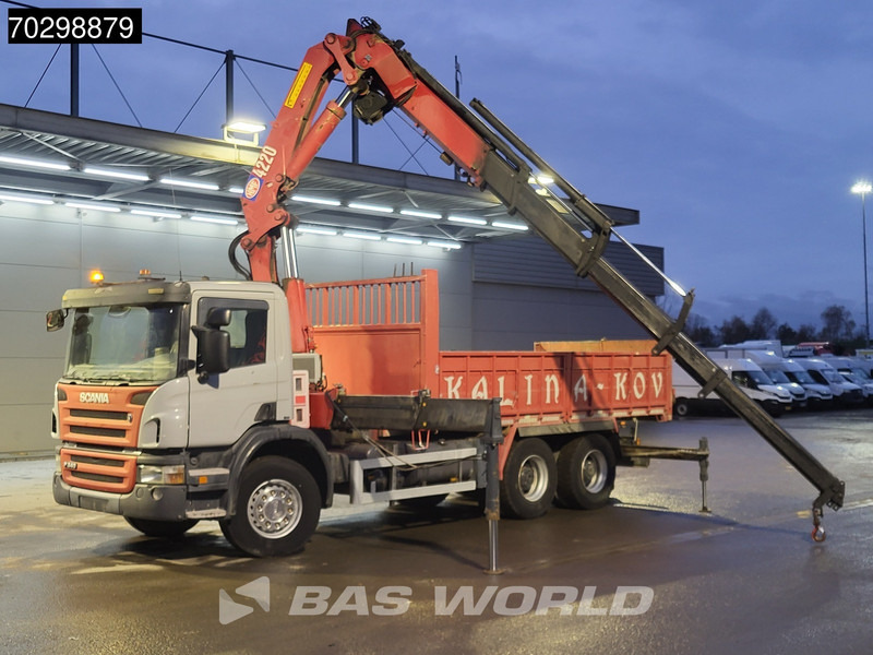 Scania P340 6X4 HMF 4220 K6 Crane Winch Tipper Full Steel Manual Gearbox - Istovarivač, Kamion sa dizalicom: slika 3 Scania P340 6X4 HMF 4220 K6 Crane Winch Tipper Full Steel Manual Gearbox - Istovarivač, Kamion sa dizalicom: slika 3