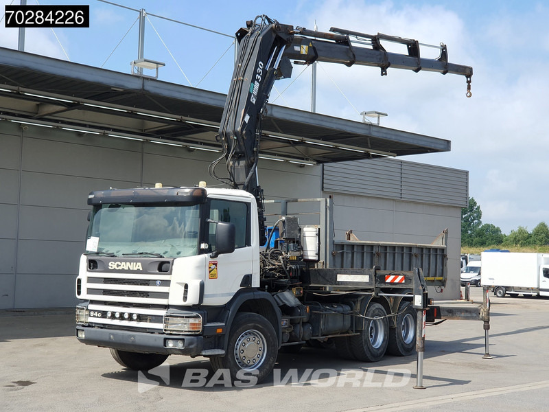 Scania P94 6X4 Hiab 330-4 Kran Crane 9m3 tipper Manual Steelsuspension Euro 3 - Istovarivač, Kamion sa dizalicom: slika 1 Scania P94 6X4 Hiab 330-4 Kran Crane 9m3 tipper Manual Steelsuspension Euro 3 - Istovarivač, Kamion sa dizalicom: slika 1
