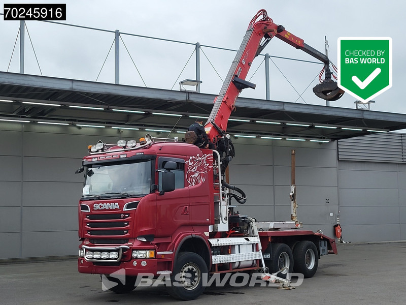 Scania R580 6X4 3-Pedals Jonsered J28505 83 Crane Kran Steel-suspension Retarder Euro 6 - Šticar, Kamion sa dizalicom: slika 1 Scania R580 6X4 3-Pedals Jonsered J28505 83 Crane Kran Steel-suspension Retarder Euro 6 - Šticar, Kamion sa dizalicom: slika 1
