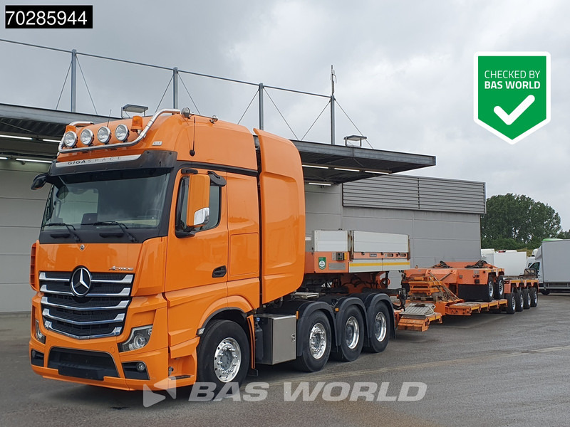 Mercedes-Benz Actros 4163 8X4 180T GigaSpace Retarder Hydrauliek BigAxle Alcoa´s // Lowbed Trailer / 6 Axles / Hydraulic Pendle Axles / Extend - Tegljač: slika 1 Mercedes-Benz Actros 4163 8X4 180T GigaSpace Retarder Hydrauliek BigAxle Alcoa´s // Lowbed Trailer / 6 Axles / Hydraulic Pendle Axles / Extend - Tegljač: slika 1