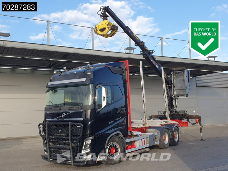 Volvo FH16 750 FH16 6X4 HIAB E96S 79 wood crane Retarder Dynamic-Steering Big-Axle Euro 6 - Šticar, Kamion sa dizalicom: slika 1 Volvo FH16 750 FH16 6X4 HIAB E96S 79 wood crane Retarder Dynamic-Steering Big-Axle Euro 6 - Šticar, Kamion sa dizalicom: slika 1