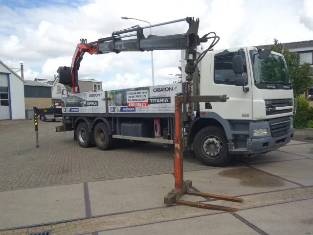 Kamion sa tovarnim sandukom, Kamion sa dizalicom DAF CF 360 6X4 MANUAL GEAR STEELSPRINGS 18,5 TON PALFINKER: slika 20