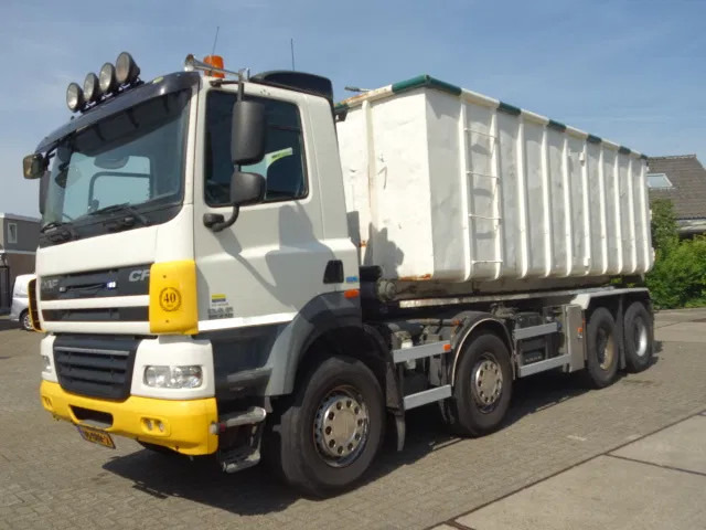 DAF CF 410 8X4 NCH CONTAINER SYSTEEM 32 TON 90 graden silo containers,25 CUB CONTAINER - Kamion sa kablovskim sistemom: slika 1 DAF CF 410 8X4 NCH CONTAINER SYSTEEM 32 TON 90 graden silo containers,25 CUB CONTAINER - Kamion sa kablovskim sistemom: slika 1