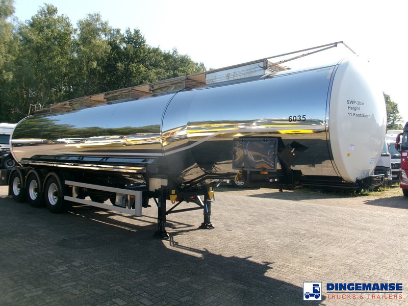 Clayton Chemical tank inox 33 m3 / 1 comp + pump - Poluprikolica cisterna: slika 2 Clayton Chemical tank inox 33 m3 / 1 comp + pump - Poluprikolica cisterna: slika 2