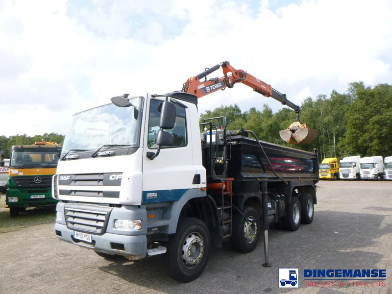 DAF CF 85.360 8X4 RHD tipper + Terex 118.2 VGL-A15 - Kamion sa dizalicom: slika 1 DAF CF 85.360 8X4 RHD tipper + Terex 118.2 VGL-A15 - Kamion sa dizalicom: slika 1